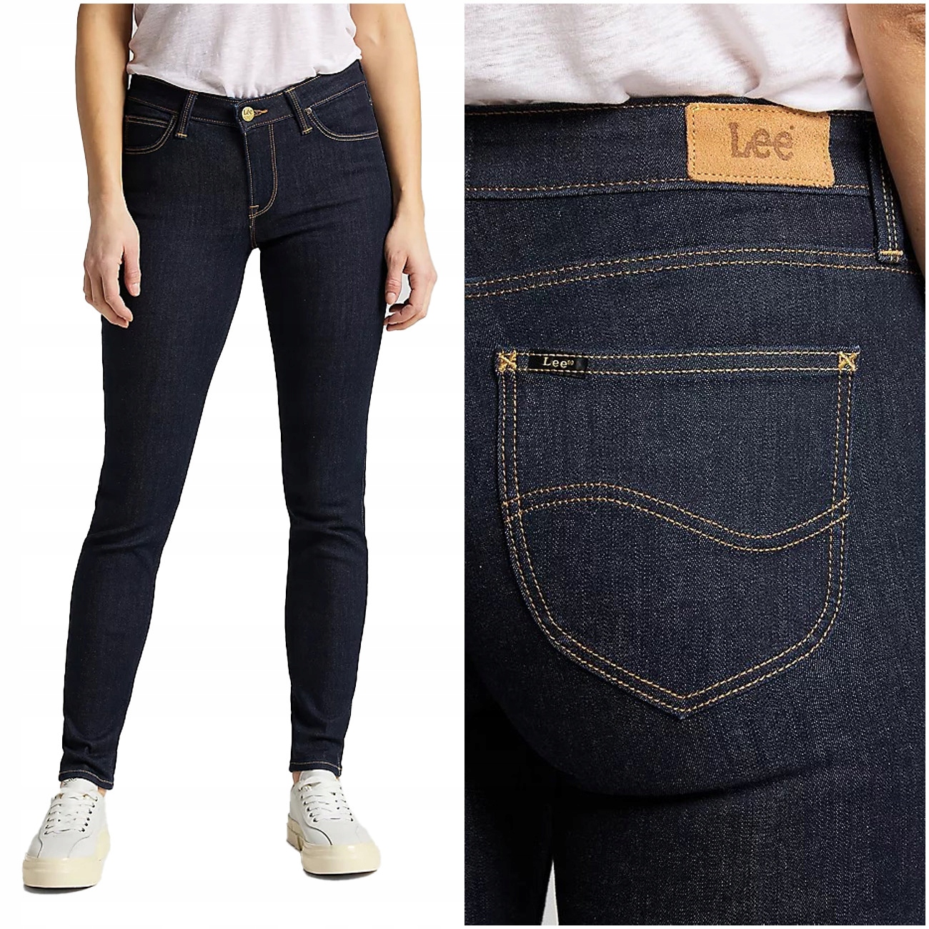 Dámské džínové kalhoty Lee Scarlett Skinny Fit Modré W27 L33