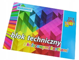 

Blok techniczny 10k kolorowe kartki 3740