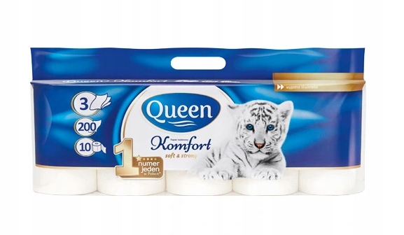 

Papier toaletowy bezzapachowy Queen Komfort 10 szt