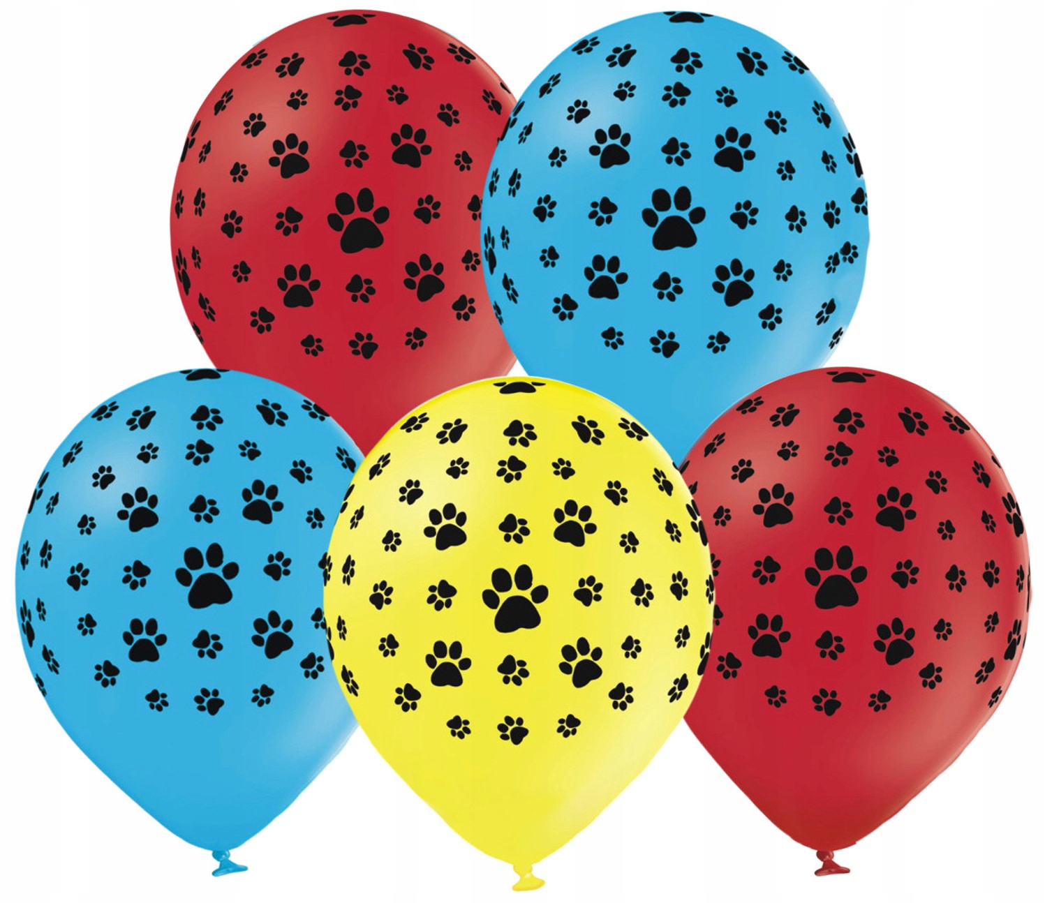 BALONY PASTELOWE PIESKI ŁAPKI 30CM-5 SZTUK-0196