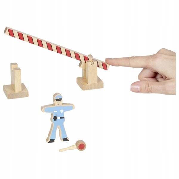 ZESTAW ZNAKÓW DROGOWYCH KOLEJOWYCH ROGATKI ŚWIATŁA POLICJANT GOKI