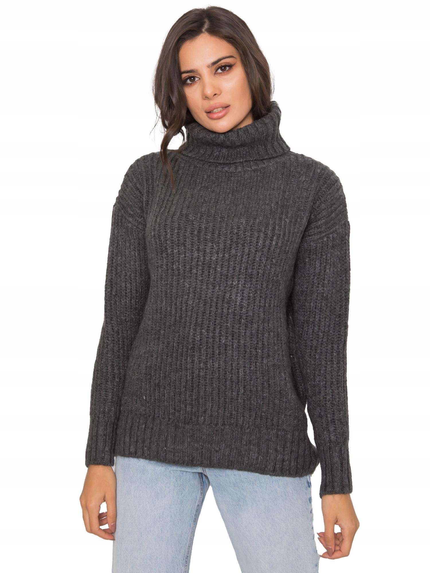 

Ciepły Sweter Damski Golf Luźny
