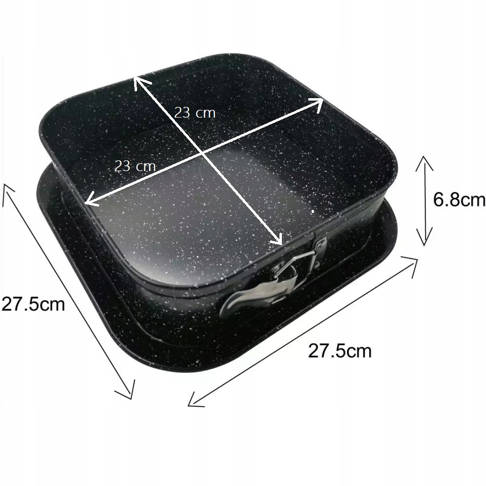 TORTOWNICA BLACHA FORMA DO PIECZENIA KWADRATOWA Materiał metal