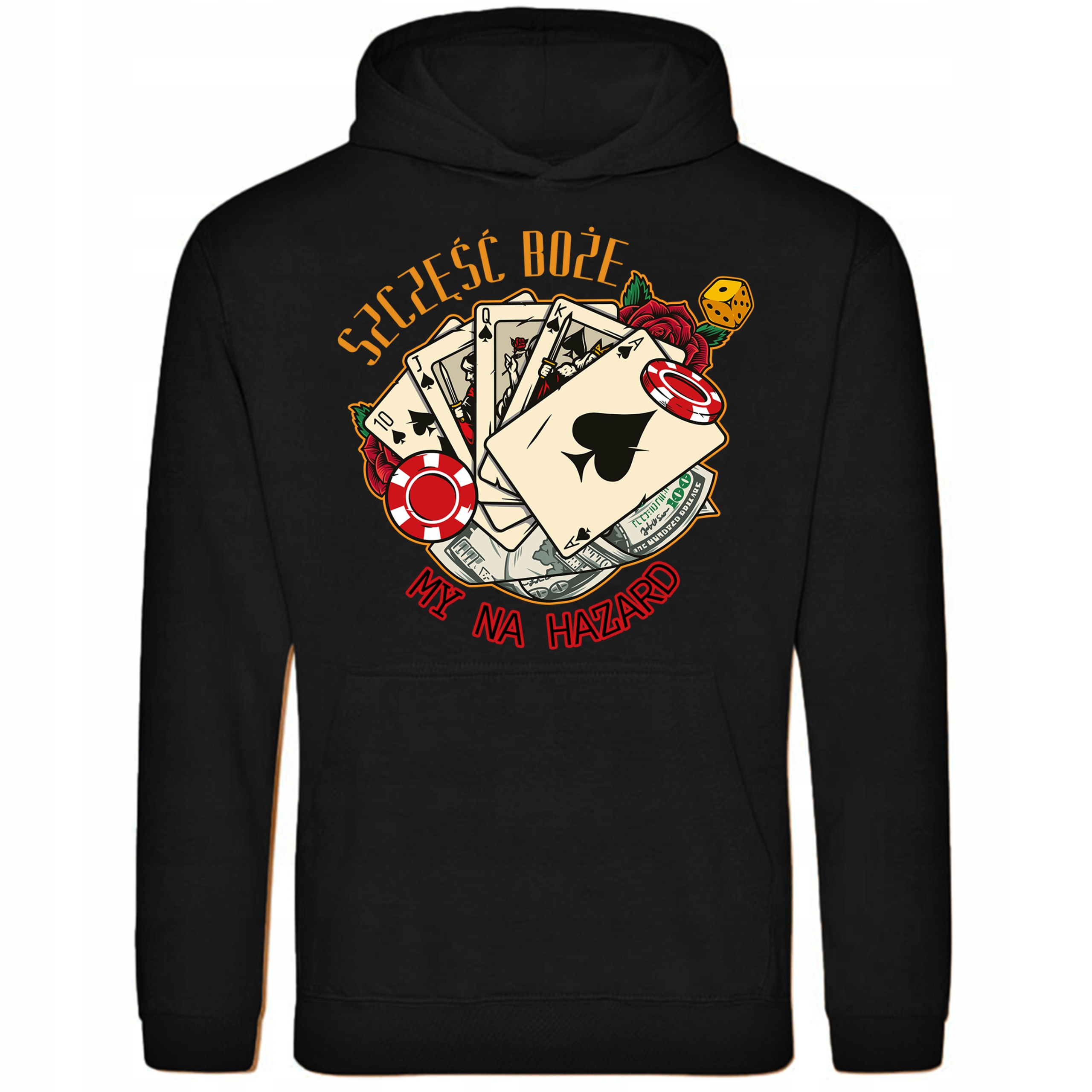 Pánská Mikina Černá S Kapucí Dárek Boží Štěstí My Na Hazard 1670 Vel S