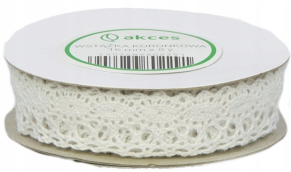 

Wstążka Koronka Bawełniana Biała 16MM X 4,5M/102