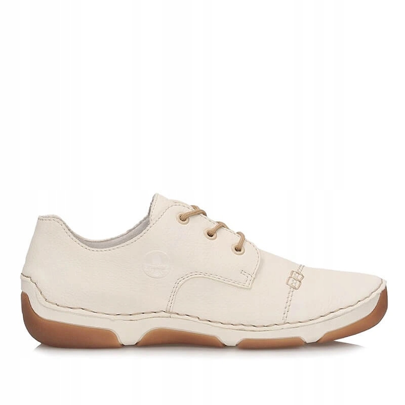 Dámské polobotky Rieker 55920-80 bílé, šněrovací