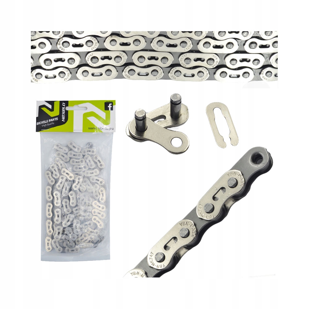 

Łańcuch Bmx 116 ogniw 1-rzędowy 1/2x1/8 cal Nexelo