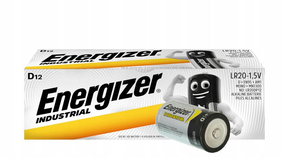 LR20 Energizer INDUSTRIAL USA Bateria D R20 MOCNE Kod producenta LR20 / D / R20 / MN 1300 / Mono / AM1