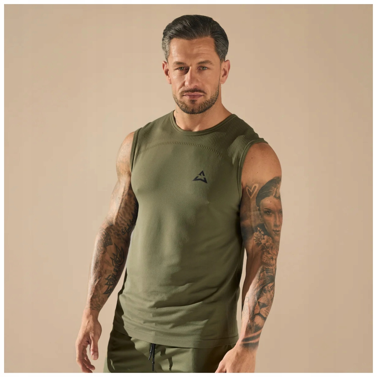 Allwear Tank Top Basic Olive XXL Tanktop Męski Siłownia Trening Bez Rękawów