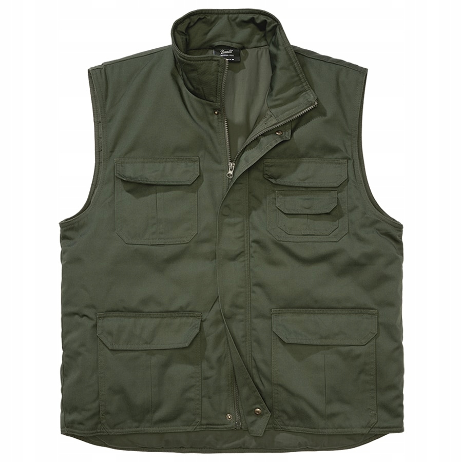 Bunda Bez Rukávů rybářská vesta bez kapuce Brandit Safari Vest Olive 3XL