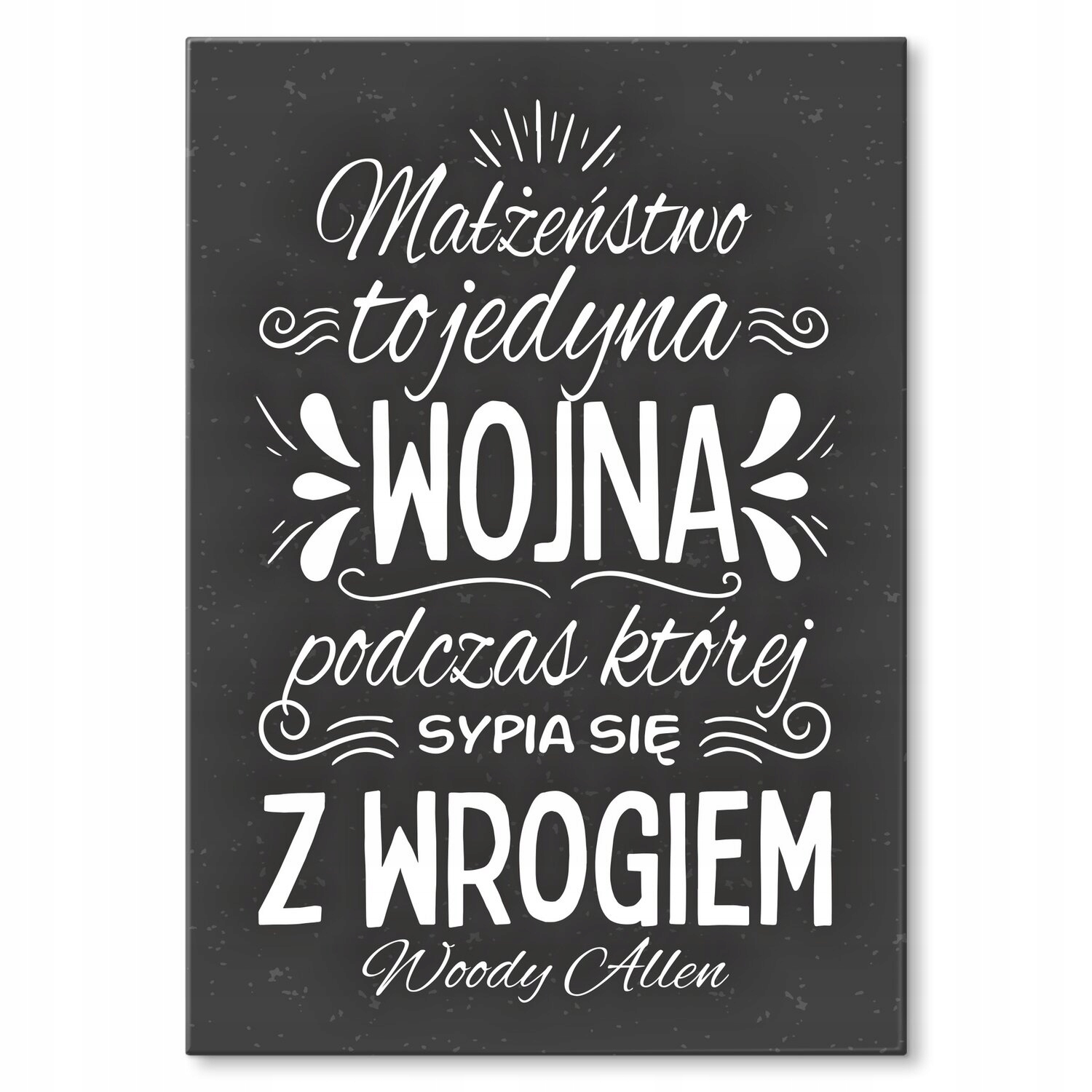 Kovový plakát Manželství je jediná válka Šild Plech 42 x 59,4 cm +zdarma