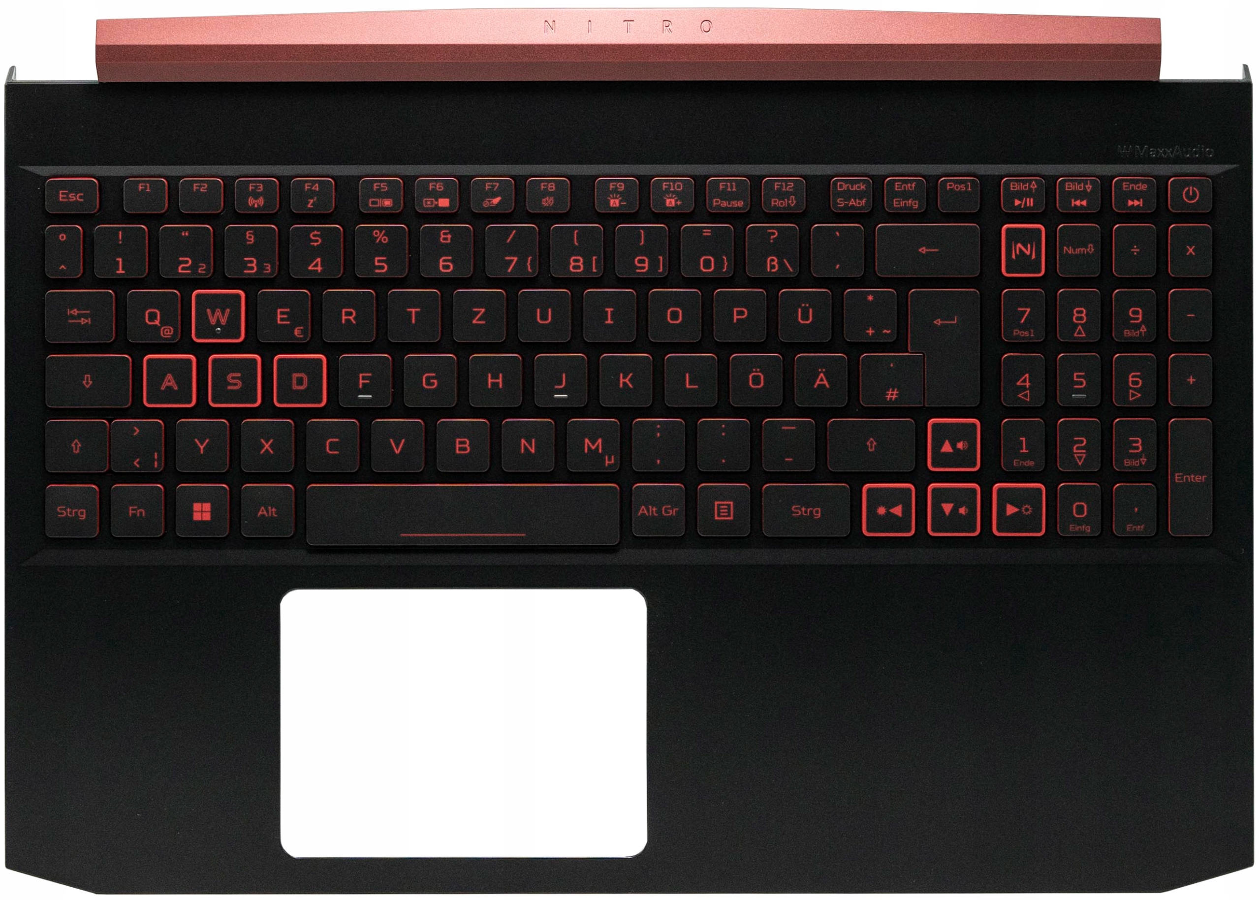 Palmrest horní kryt klávesnice Acer Nitro AN515-54 verze s GTX1660Ti