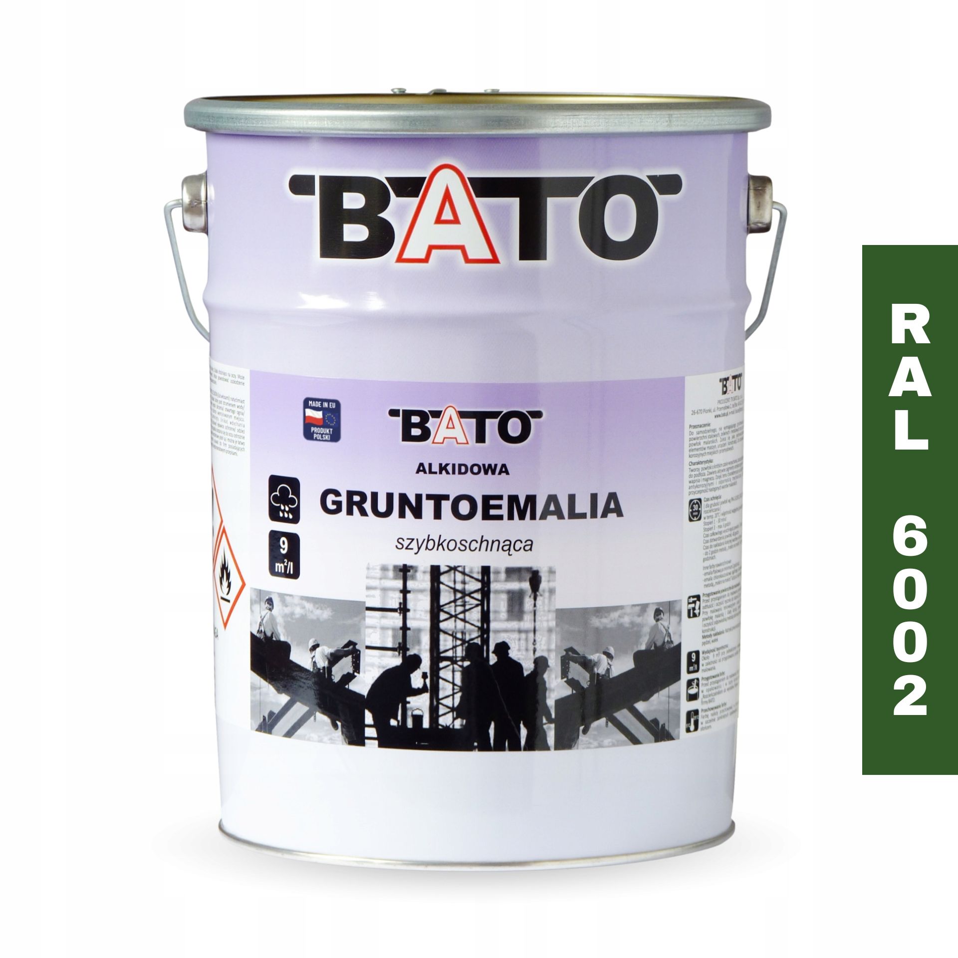 Barva na kov barva na rez Zelená Ral 6002 5L Bato