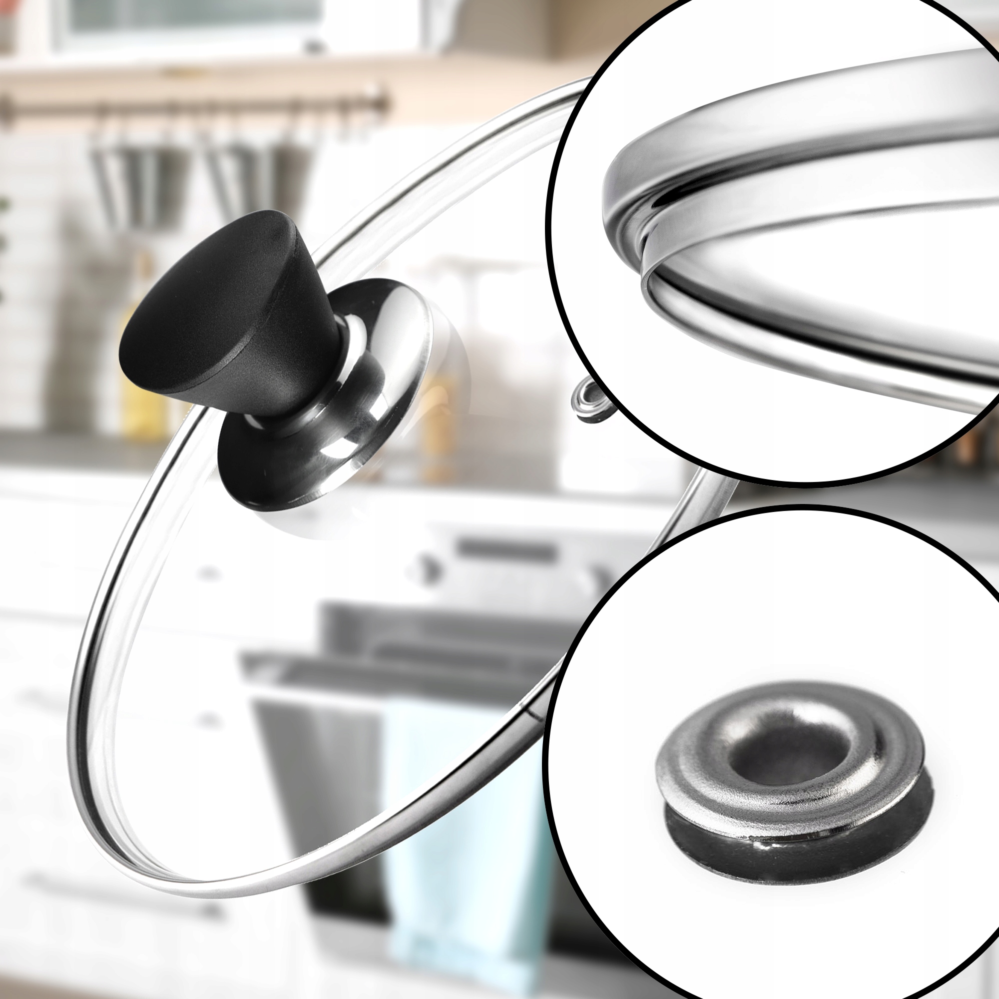 POKRYWKA 18cm SZKLANA POKRYWA PATELNI GARNKA Marka Kadax