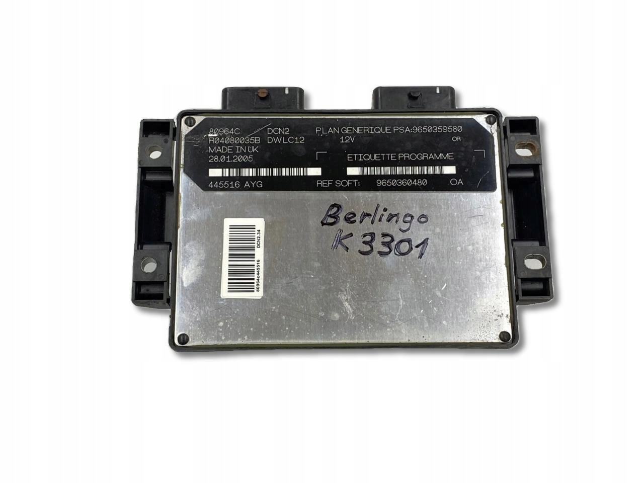 control unit of the engine Citroen Berlingo M59 facelift 2005 9650359580