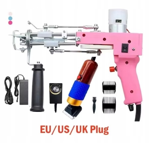 Elektrická pistole tuftovací stroj na koberce Typ- pink set 4