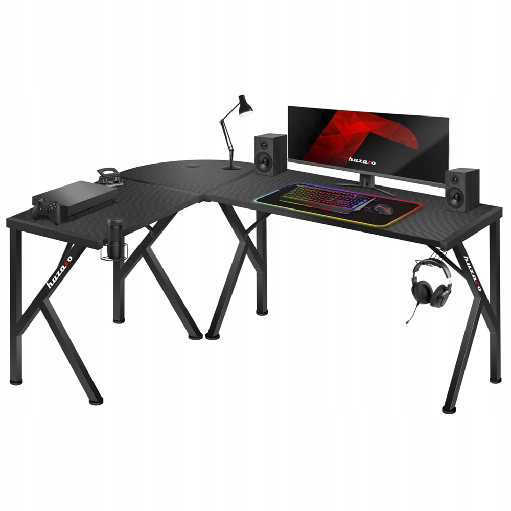 

Biurko Gamingowe Komputerowe Narożne Gracza Huzaro