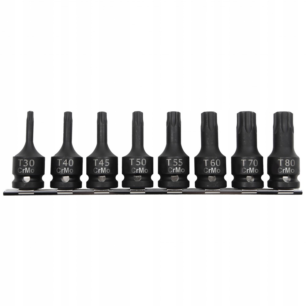 Sada 8ks Bitonas. Úder. 1/2' Torx T30-T80 Box