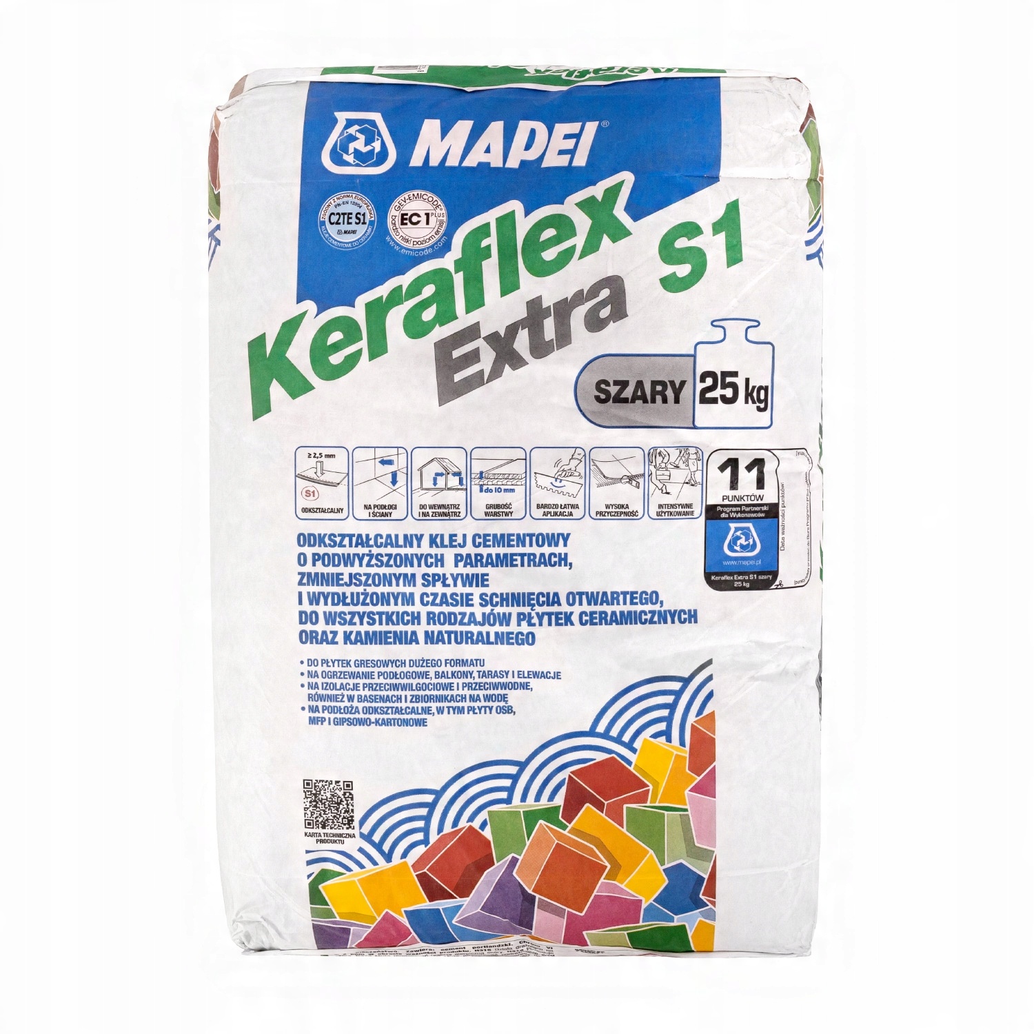 

Klej Mapei Keraflex Extra S1 szary 25 kg