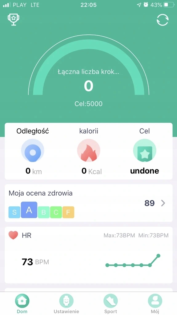 SMARTBAND DO Mi BAND M5 SMARTWATCH + JEDNA OPASKA Transmisja danych brak