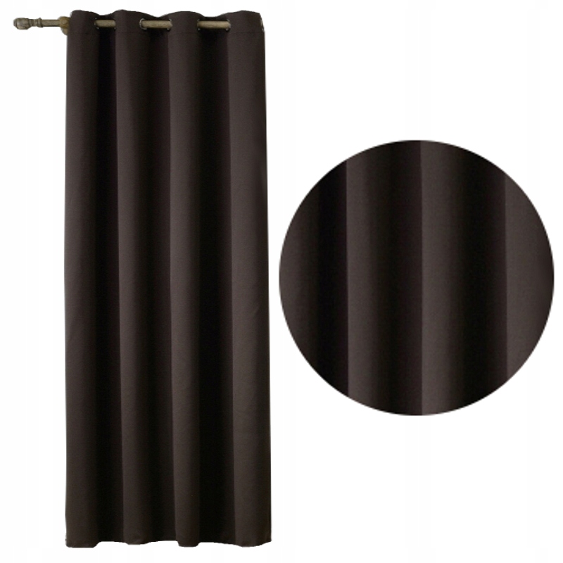 

Zasłona Blackout zaciemniająca 145x245 wys Brązowy
