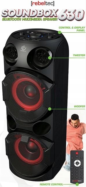 Rebeltec Głośnik Soundbox 630 Do Smartfonów Fm Usb Doskonała Jakość Dźwięku