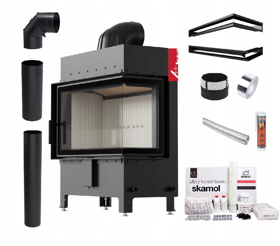 Krbová Vložka Lucy 14 kW Pravý Ocelový Vzduch Ekoprojekt Set