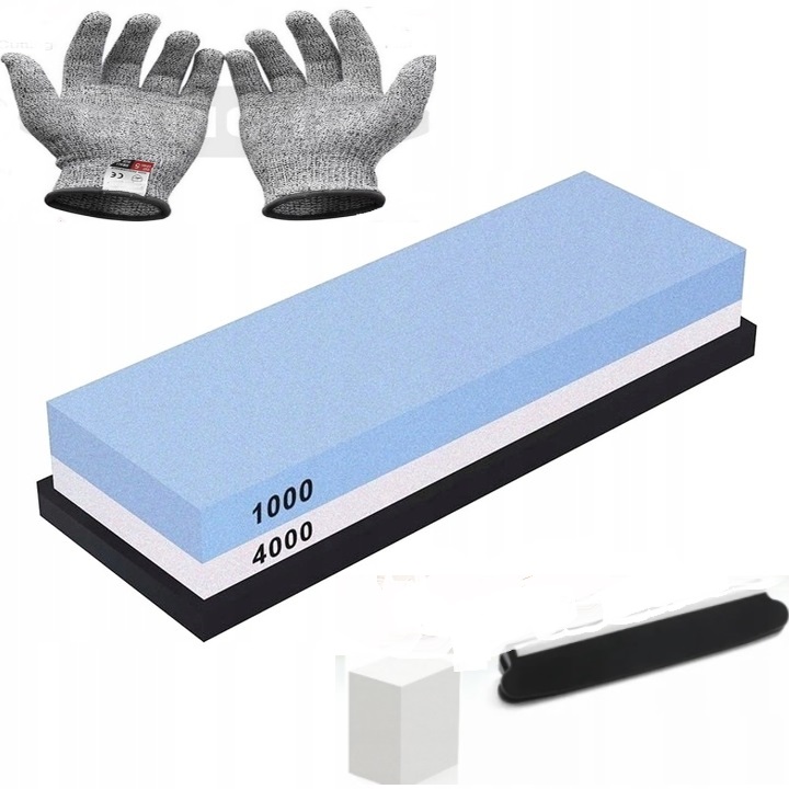 Sada 1000/4000 Kámen Oslík na ostření Rukavice