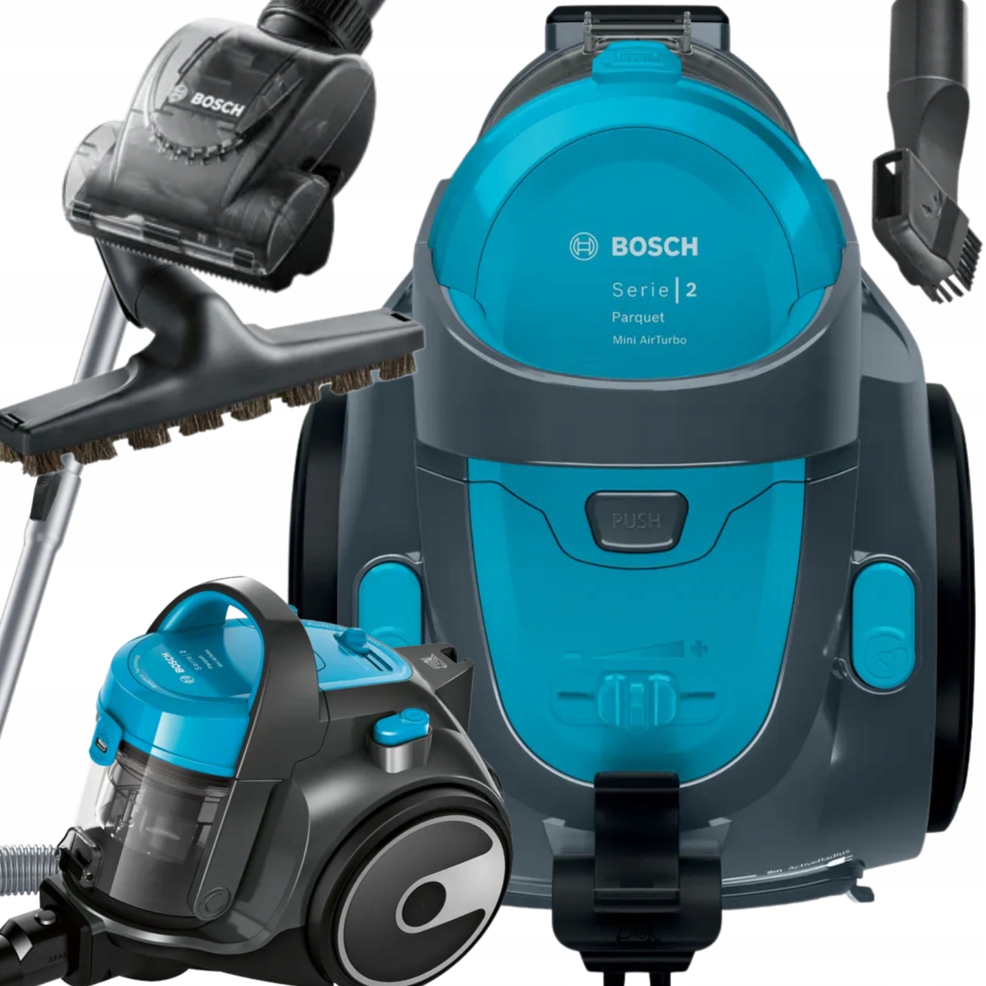 Odkurzacz Tradycyjny Bezworkowy Bosch BGS05X240 700W Epa H12 Turkusowy 9M