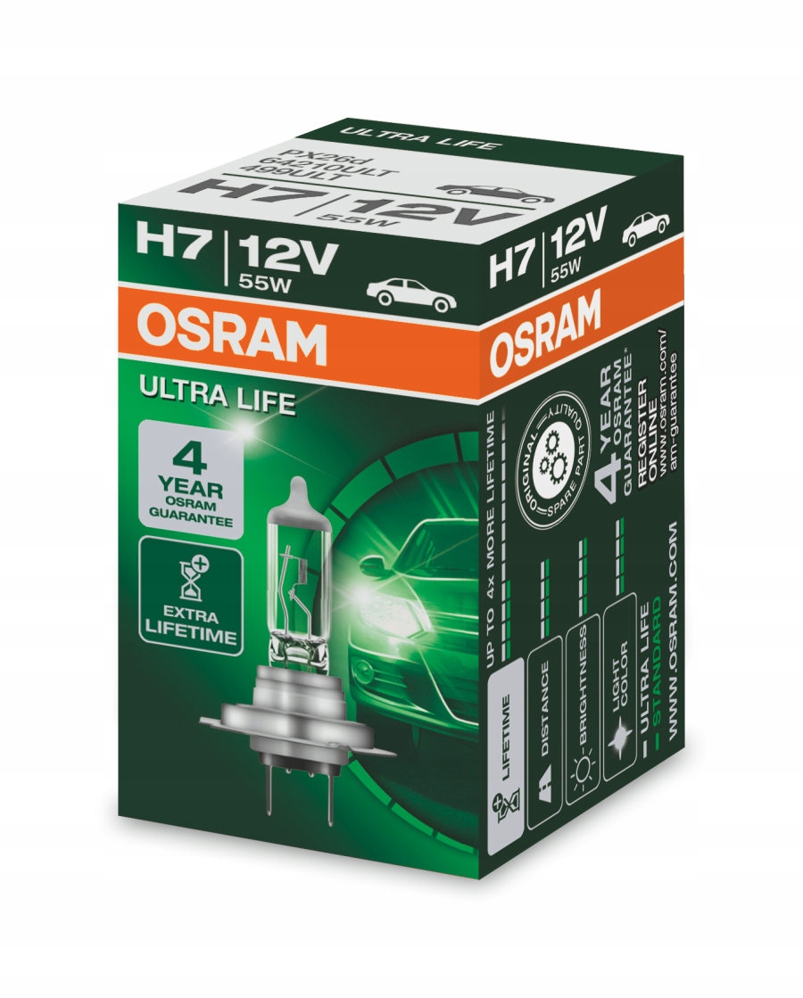 Żarówka Osram H7 Ultra Life Longlife 12V 1SZT