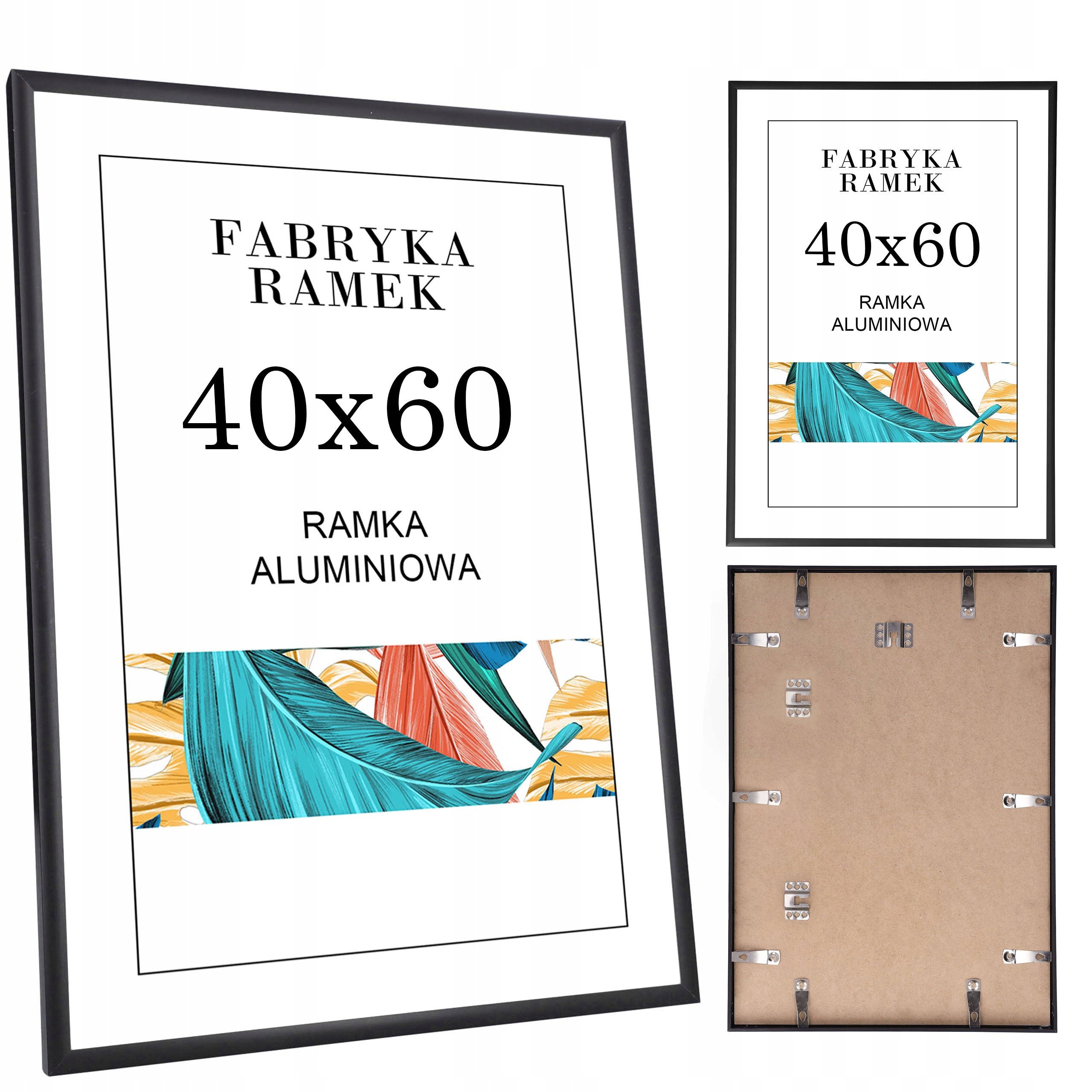 

Ramka 40x60 ramki na zdjęcia aluminiowa czarna