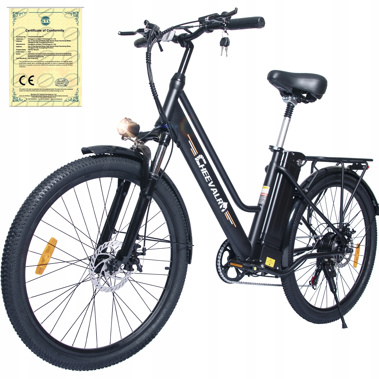 Elektrický veslár Męski/Damski CHEEVALRY C26 350W 15AH 100KM 26&quot; miejski