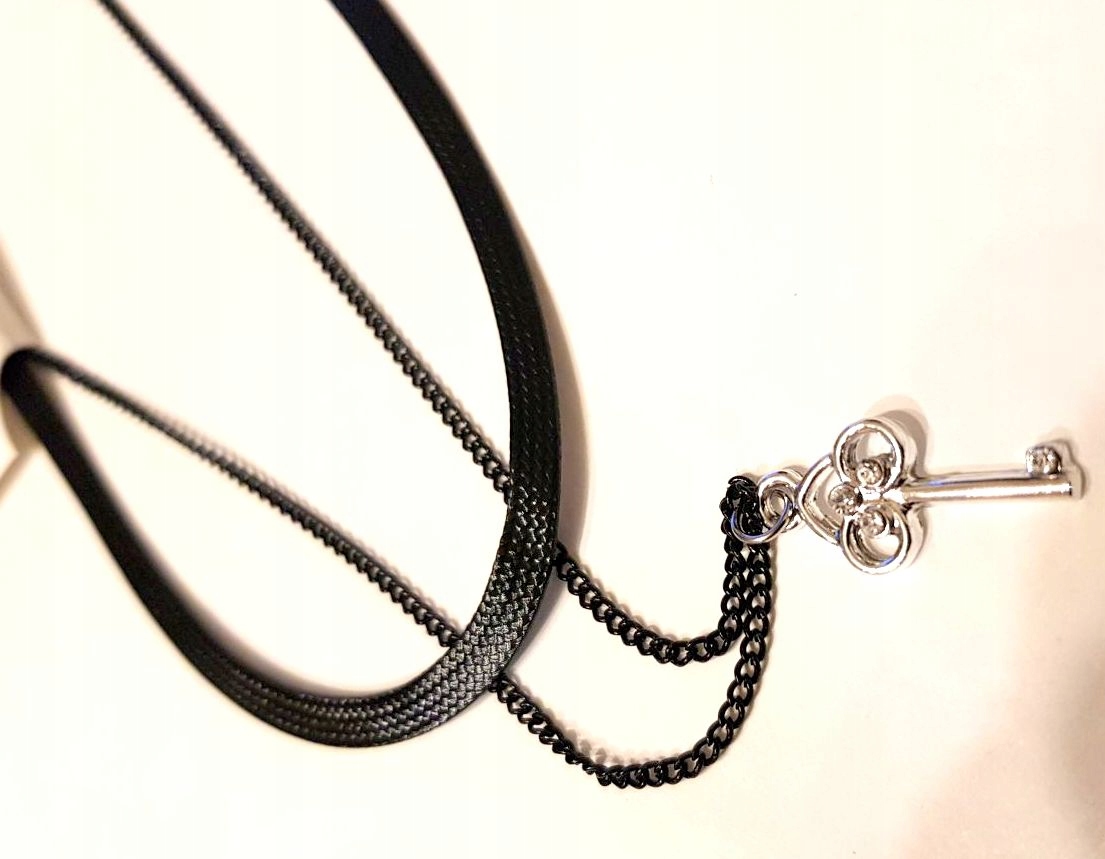 

Naszyjnik Retro Choker Rzemyk kluczyk