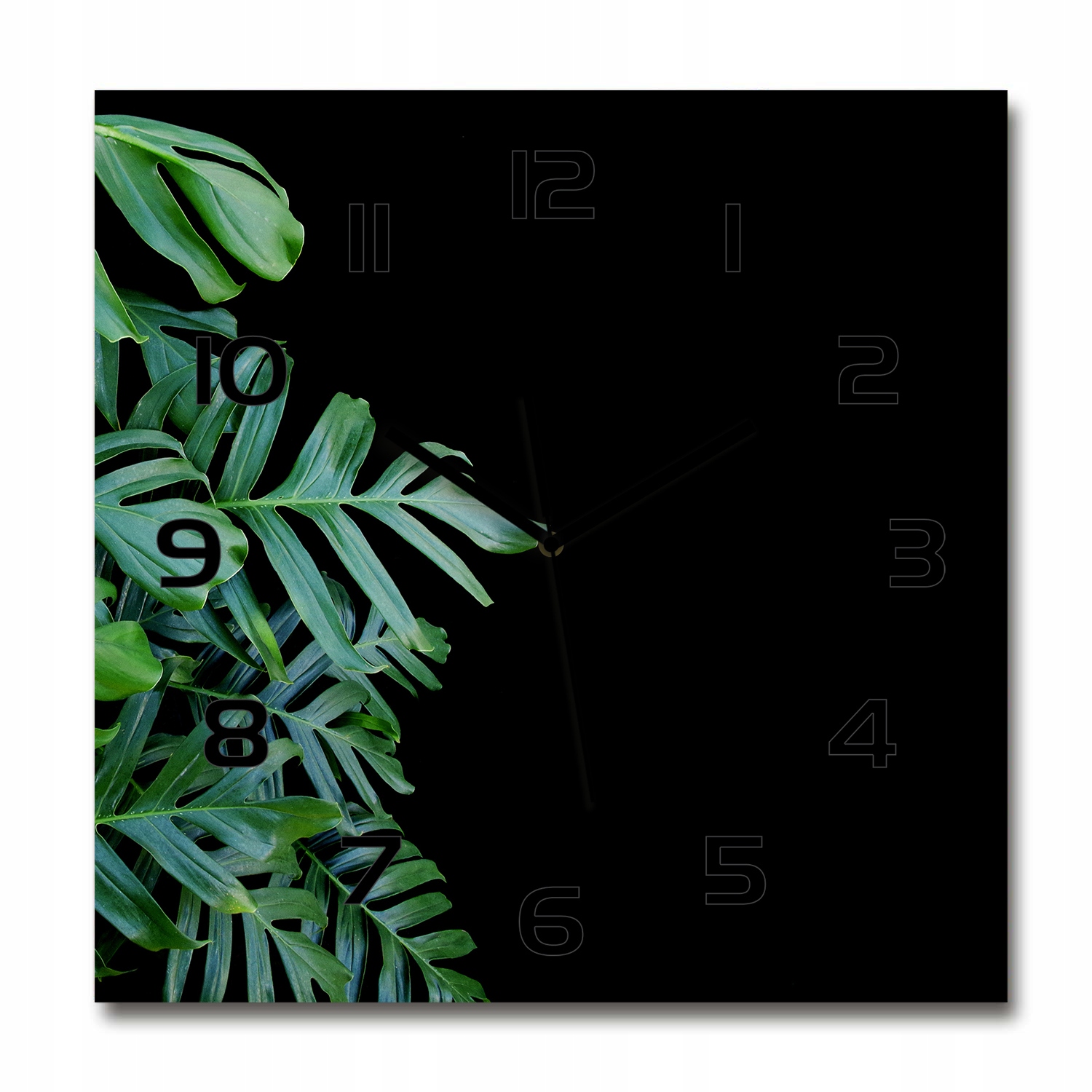 

Zegar ścienny ze szkła hartowanego Monstera 60x60
