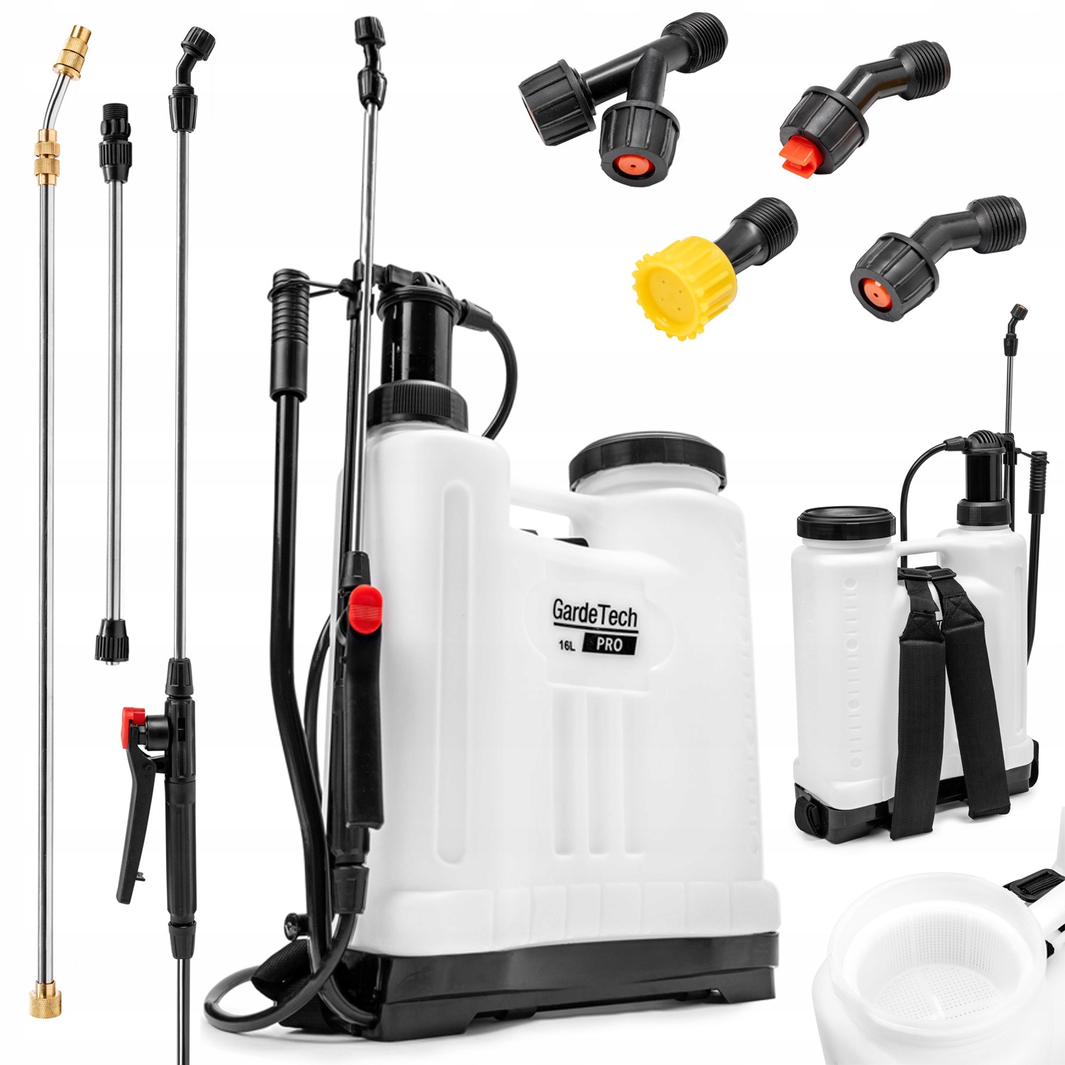 Opryskiwacz Plecakowy Kompresyjny Gardetech Pro 16L Z 2 Lancami 100CM