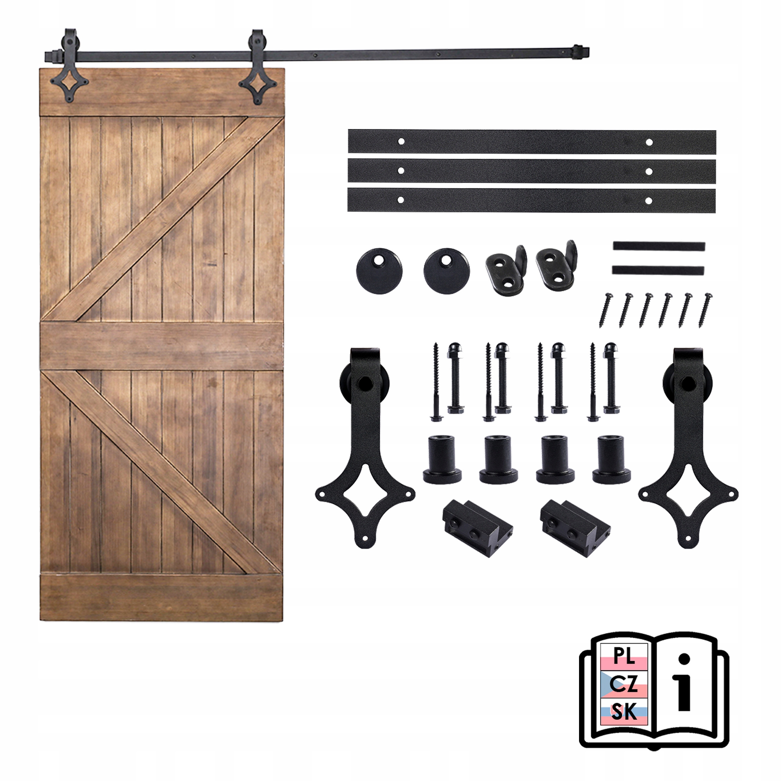 Systém pre posuvné dvere Koľajnica Z Masívneho Kovu 3 m, vzor Romb