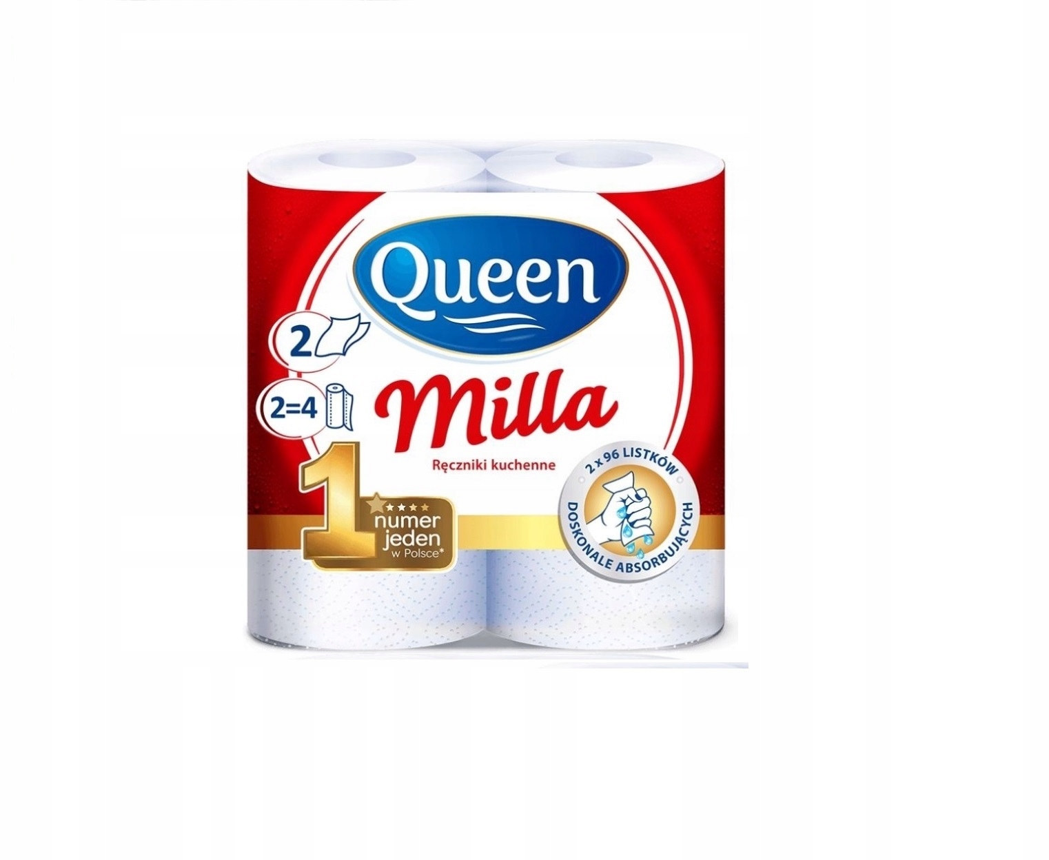 

Ręcznik papierowy celuloza Queen biały 2 Rolki