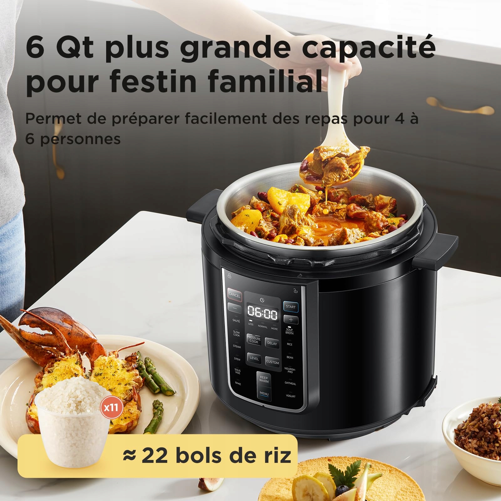 MIDEA Elektryczny Multicooker 9w1 12 Programów Jogurtownica Wolnowar 6L — miniatura 2