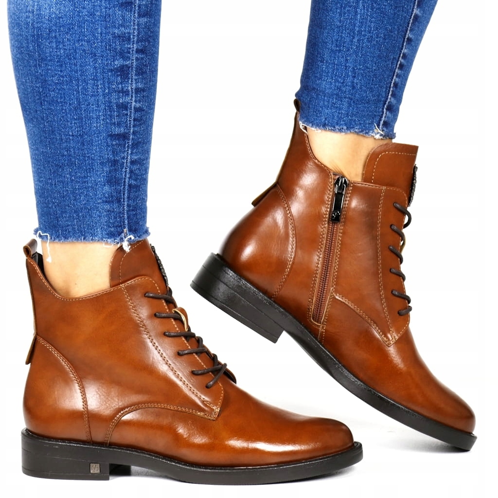 Hnědé Kotníkové Boty S Včelkou Na Ploché Podrážce, Pohodlné, Módní 3