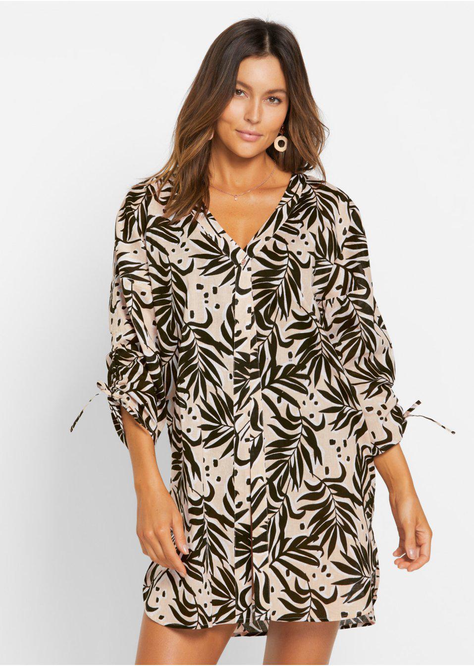 40 WW SUKIENKA KOSZULOWA Z WZOREM Rozmiar 40