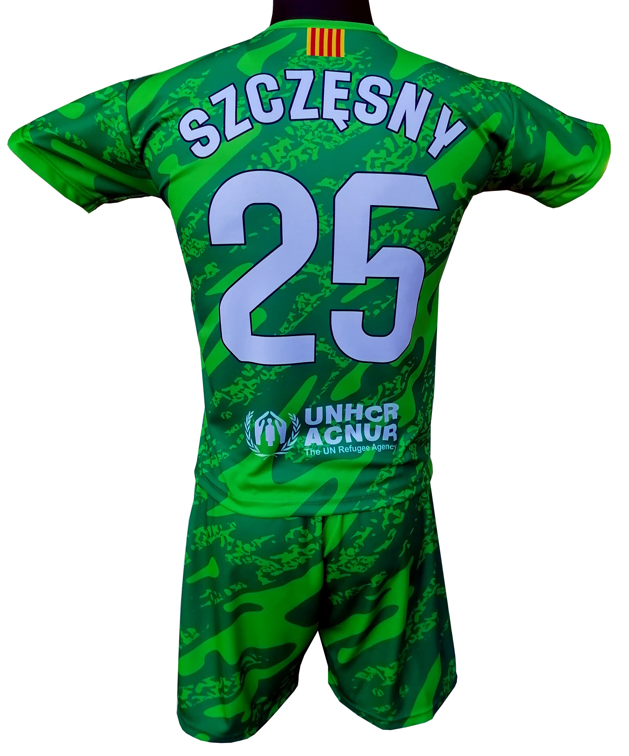 Komplet strój bramkarski Szczęsny klubowy koszulka spodenki wzrost 116 cm