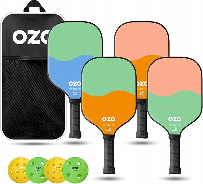 Ozo Pickleball sada 4 pádel 4 míčky přepravní taška