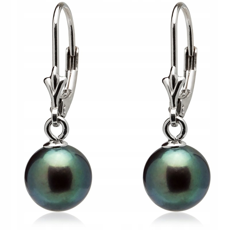 Stříbrné Náušnice S Pravými Kulatými Perlami