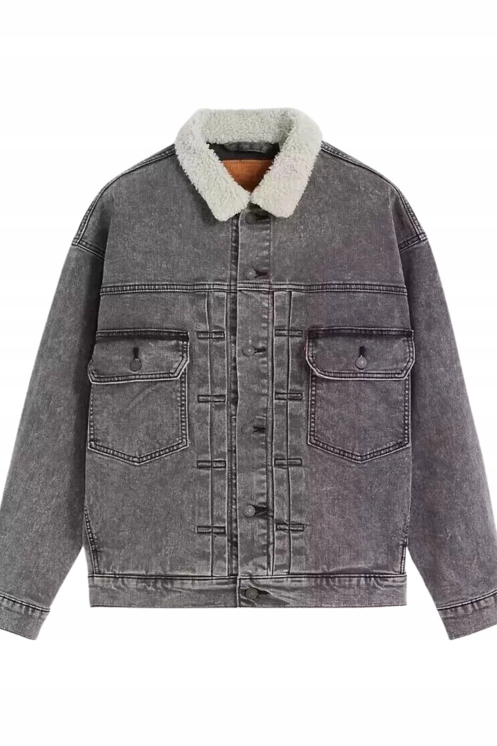 Pánská bunda Levi's katana šedá džínová přechodový límec vel. XL