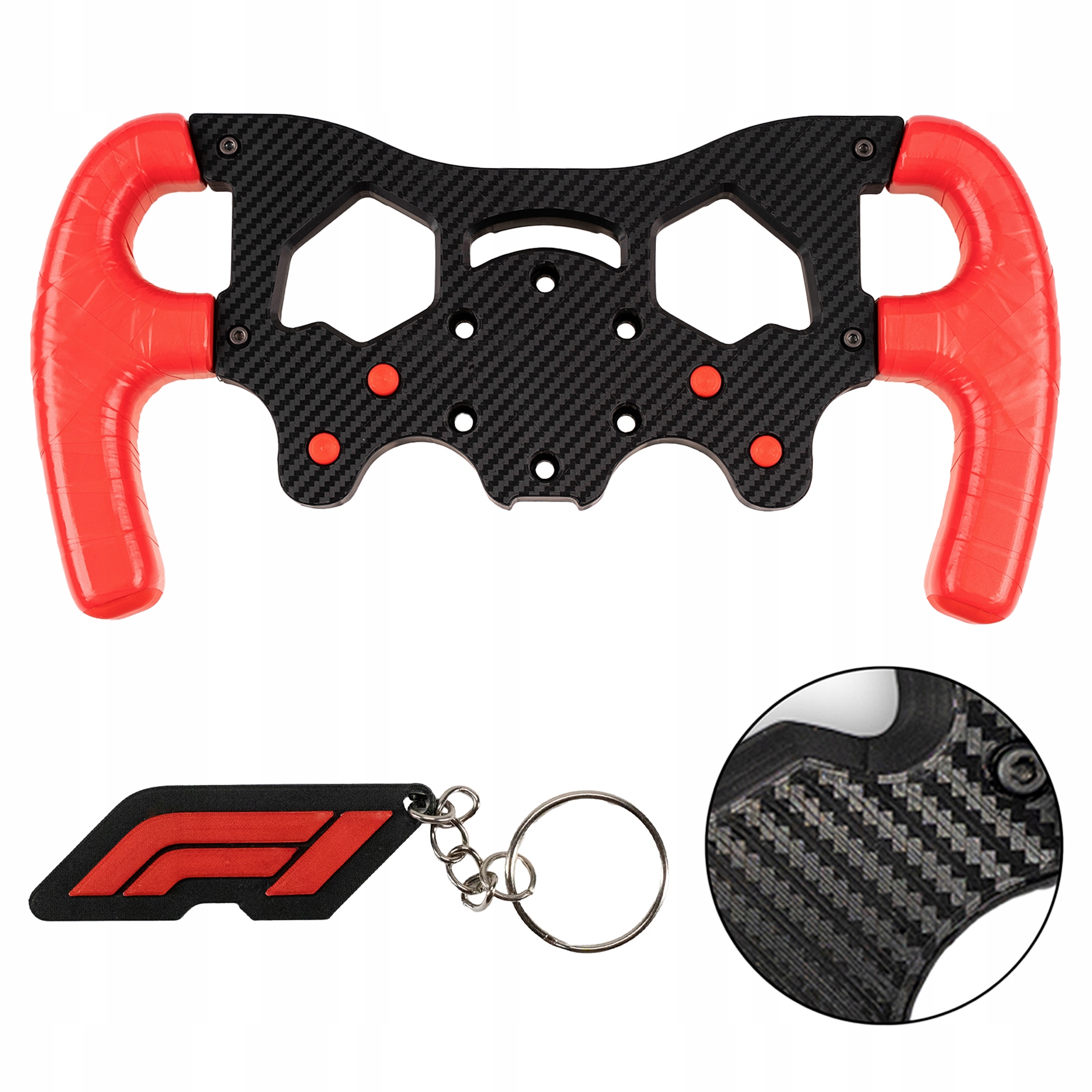 Krytka F1 Na Volant Logitech G29 G920 G923 Hladká Černá Karbonová