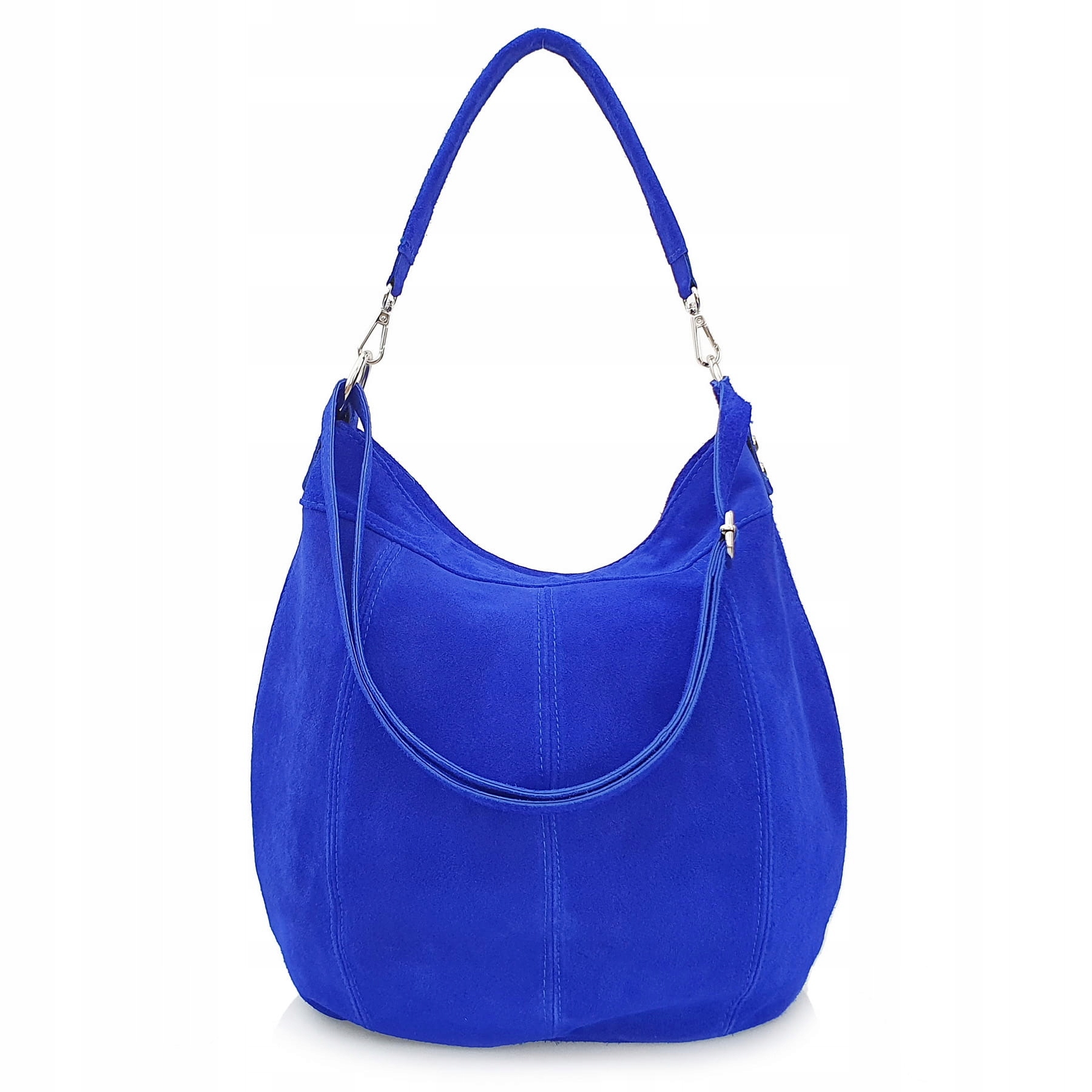 

Torebka zamszowa damska worek z paskiem Chabrowa