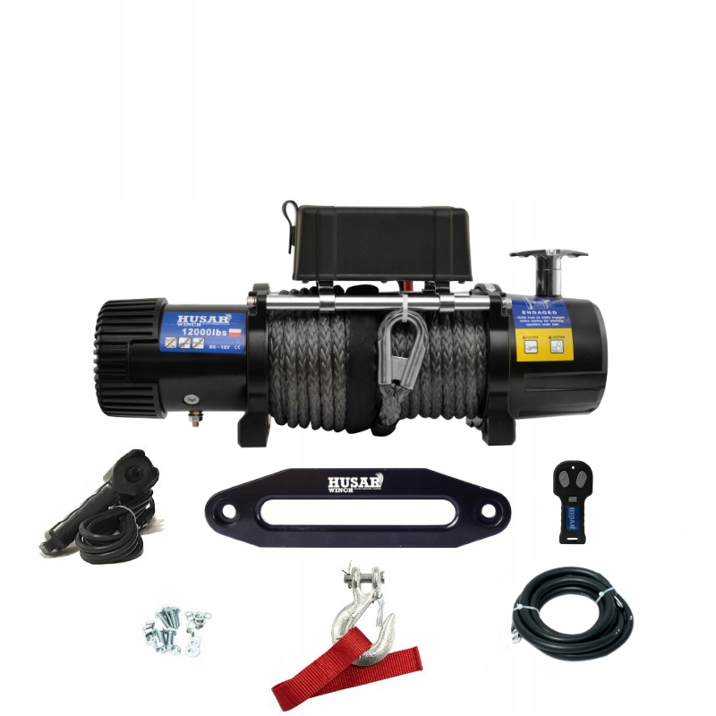 Wyciągarka elektryczna Husar Winch BST12000LBS 12V lina syntetyczna Uciąg 12000 lb