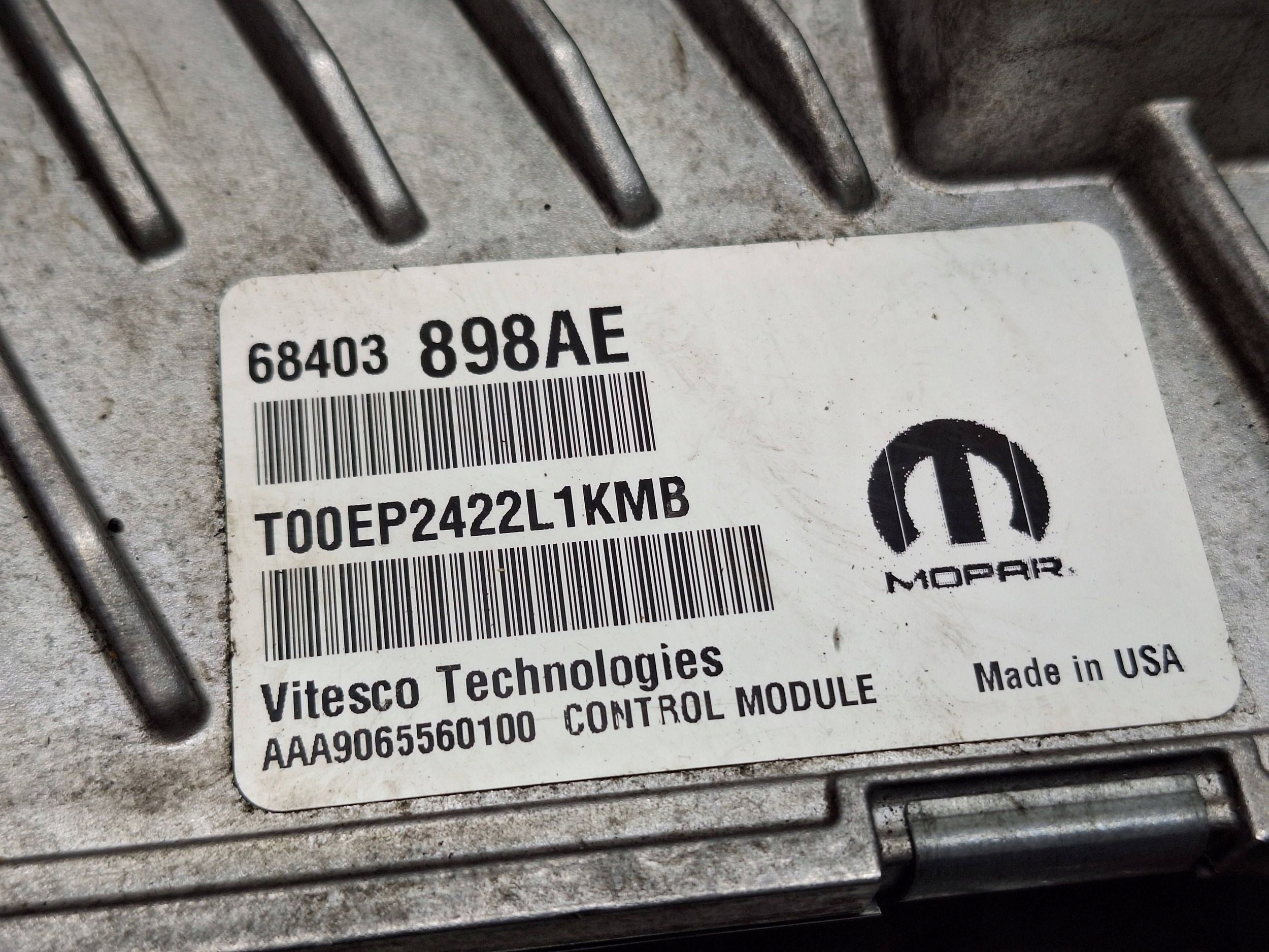 computer control unit of the engine 68403898AE P05149908AB JEEP WRANGLER JL