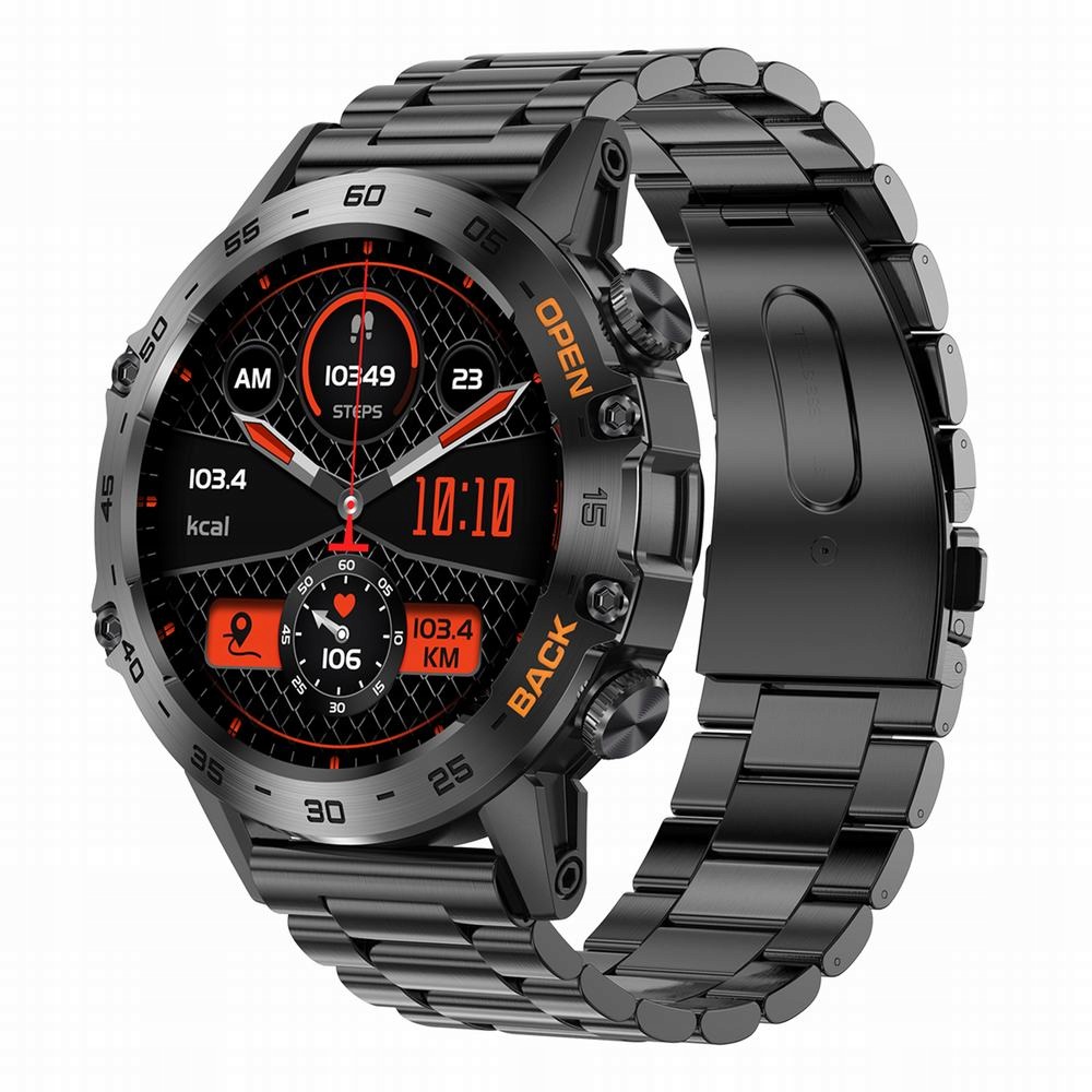Chytré Hodinky Gravity GT9-2 černé černý náramek