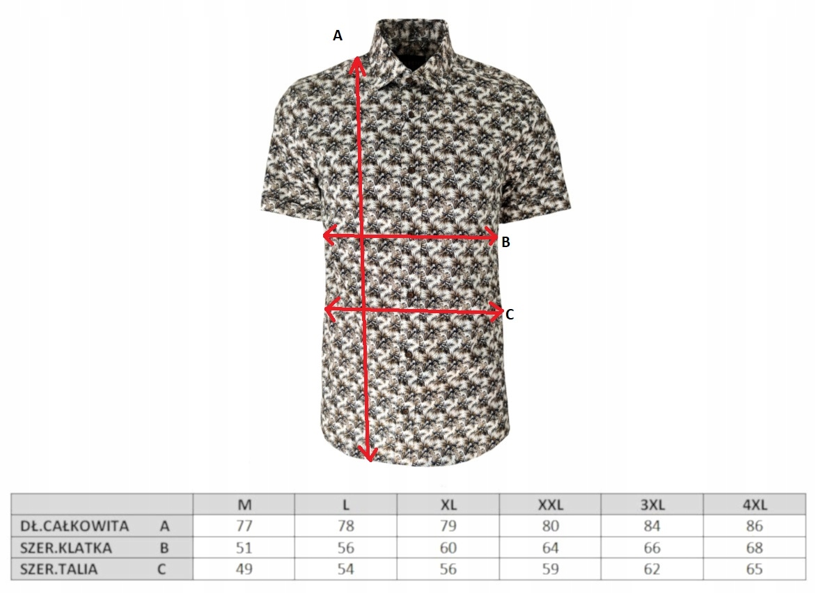 KOSZULA ELEGANCKA WIZYTOWA WZÓR BRĄZ BAWEŁNA3XL Fason slim